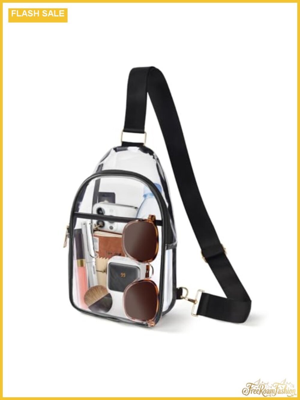 Clear Crossbody Bag Stadium Approved PVC Adjustable Strap